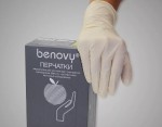 Перчатки смотровые латексные нестерильные неопудренные , Benovy (Бенови) р. M №1 пара 2400001225408